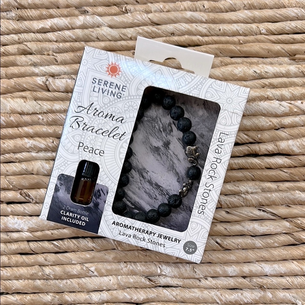 🆕☮️ Serene Living Aroma Bracelet & Clarity Oil Set. NWT.